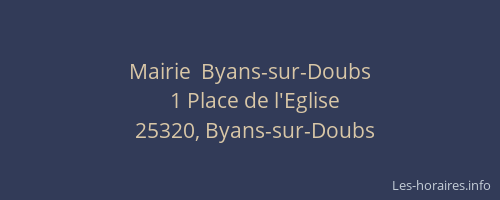Mairie  Byans-sur-Doubs