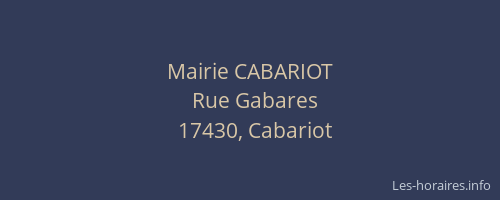 Mairie CABARIOT