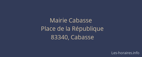 Mairie Cabasse