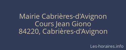 Mairie Cabrières-d'Avignon