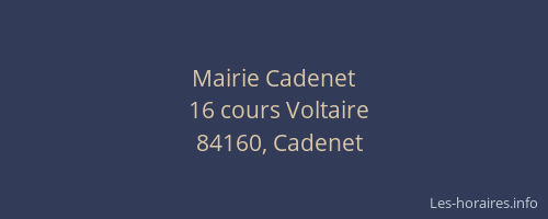 Mairie Cadenet