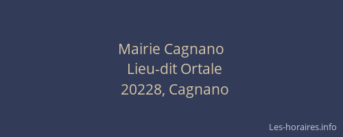 Mairie Cagnano