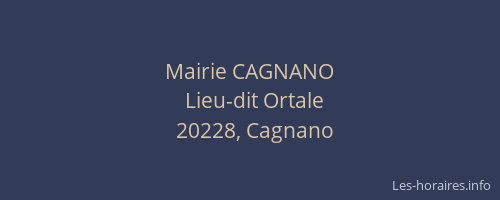 Mairie CAGNANO