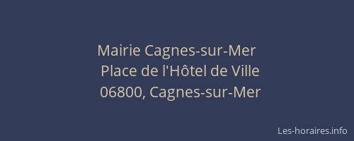 Mairie Cagnes-sur-Mer