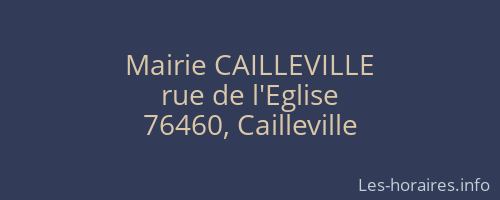 Mairie CAILLEVILLE