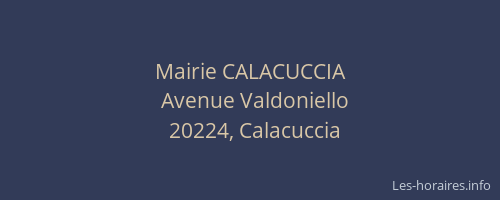 Mairie CALACUCCIA