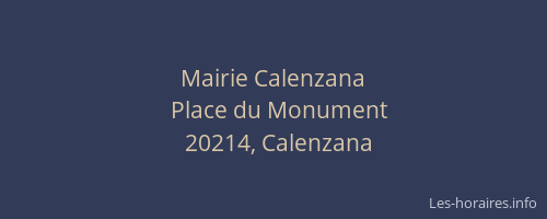 Mairie Calenzana