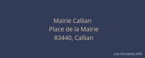 Mairie Callian