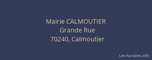 Mairie CALMOUTIER