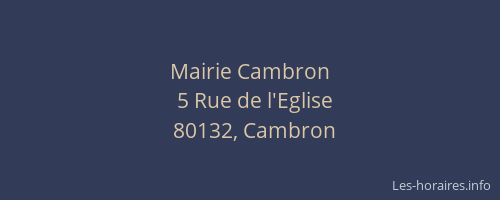 Mairie Cambron
