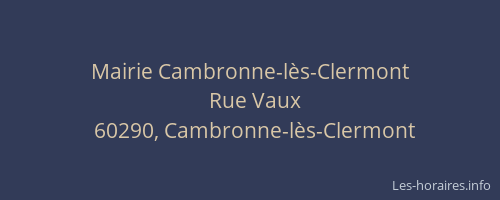 Mairie Cambronne-l&egrave;s-Clermont