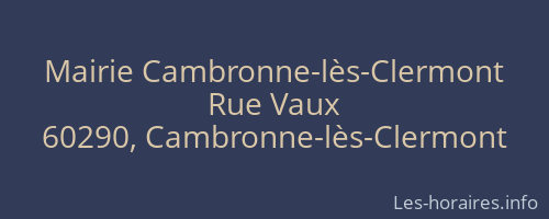 Mairie Cambronne-lès-Clermont