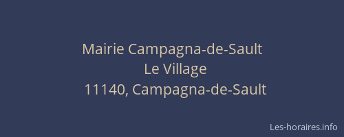 Mairie Campagna-de-Sault