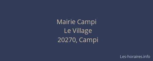 Mairie Campi