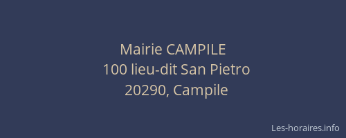 Mairie CAMPILE