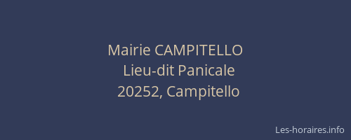 Mairie CAMPITELLO