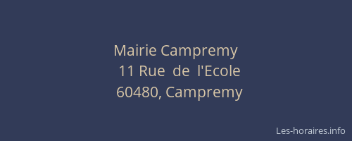 Mairie Campremy