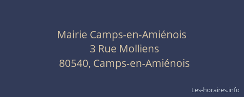 Mairie Camps-en-Amiénois