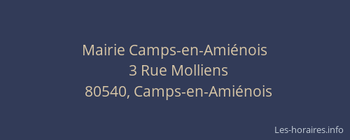 Mairie Camps-en-Ami&eacute;nois