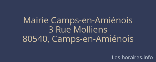Mairie Camps-en-Amiénois