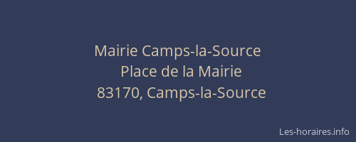 Mairie Camps-la-Source