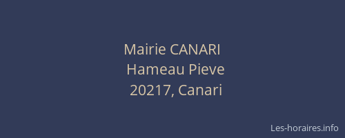 Mairie CANARI