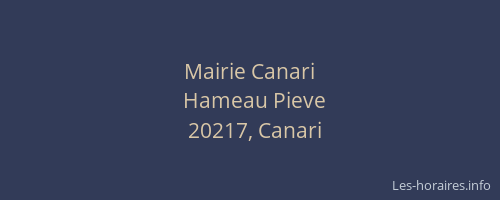 Mairie Canari