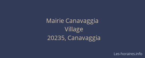 Mairie Canavaggia