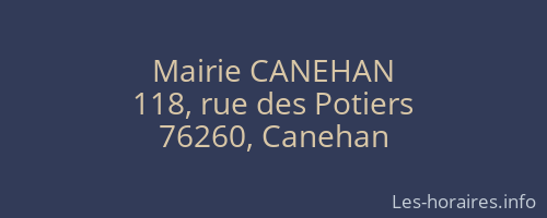 Mairie CANEHAN