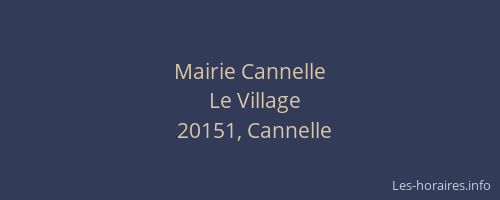 Mairie Cannelle