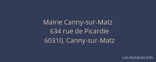 Mairie Canny-sur-Matz