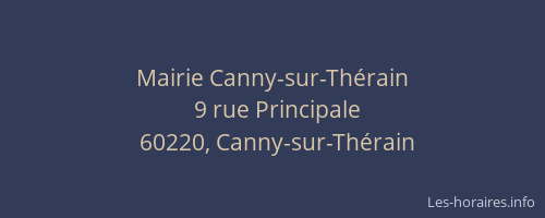 Mairie Canny-sur-Th&eacute;rain