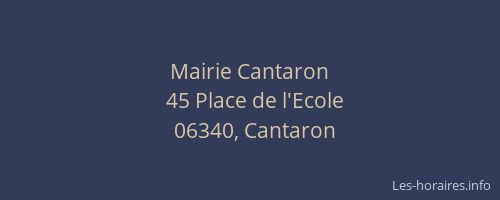 Mairie Cantaron