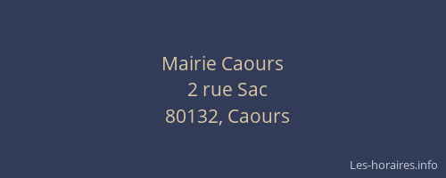 Mairie Caours