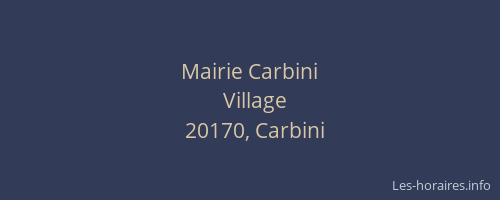Mairie Carbini