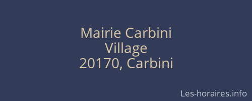 Mairie Carbini