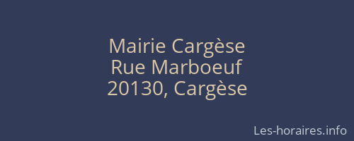 Mairie Carg&egrave;se