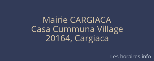 Mairie CARGIACA