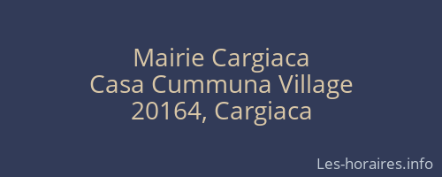 Mairie Cargiaca