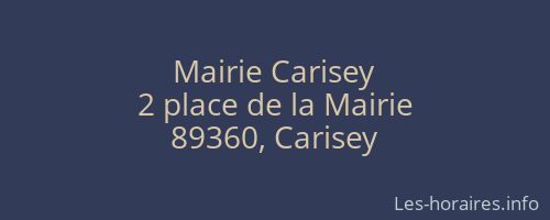 Mairie Carisey
