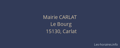 Mairie CARLAT