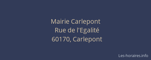 Mairie Carlepont