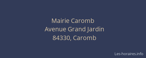 Mairie Caromb