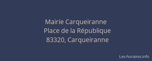 Mairie Carqueiranne