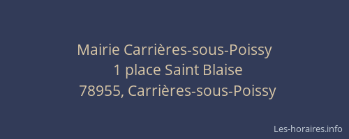 Mairie Carri&egrave;res-sous-Poissy