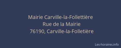 Mairie Carville-la-Follettière