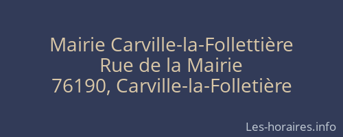Mairie Carville-la-Follettière