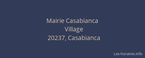 Mairie Casabianca