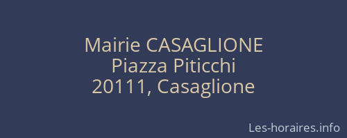 Mairie CASAGLIONE