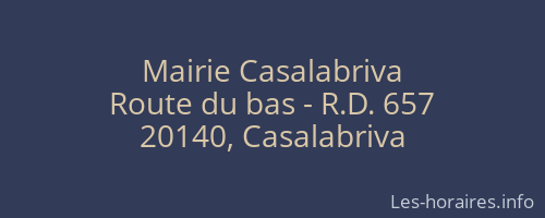 Mairie Casalabriva